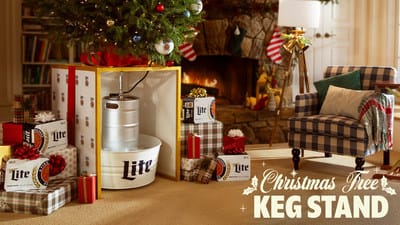 Tap Your Miller Lite from Your Christmas Tree