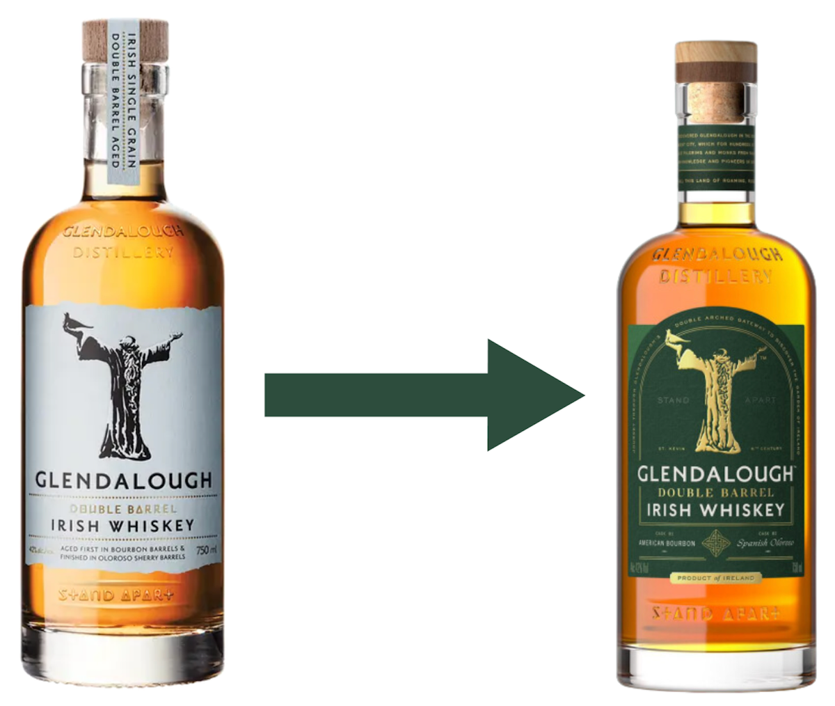 Glendalough Unveils New Package for Double Barrel Irish whiskey