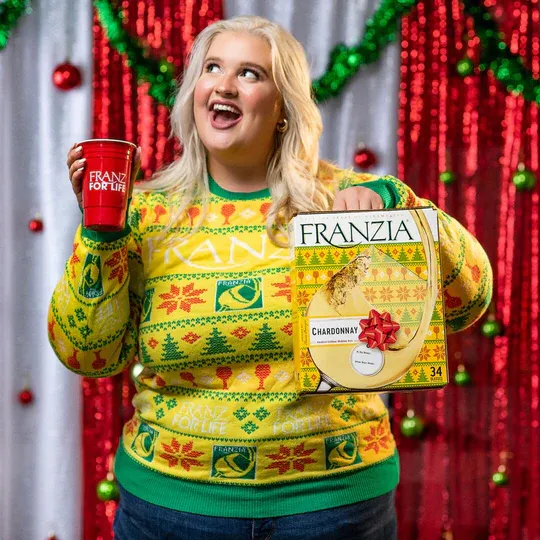 Franzia Launches Holiday Box, Matching Sweater